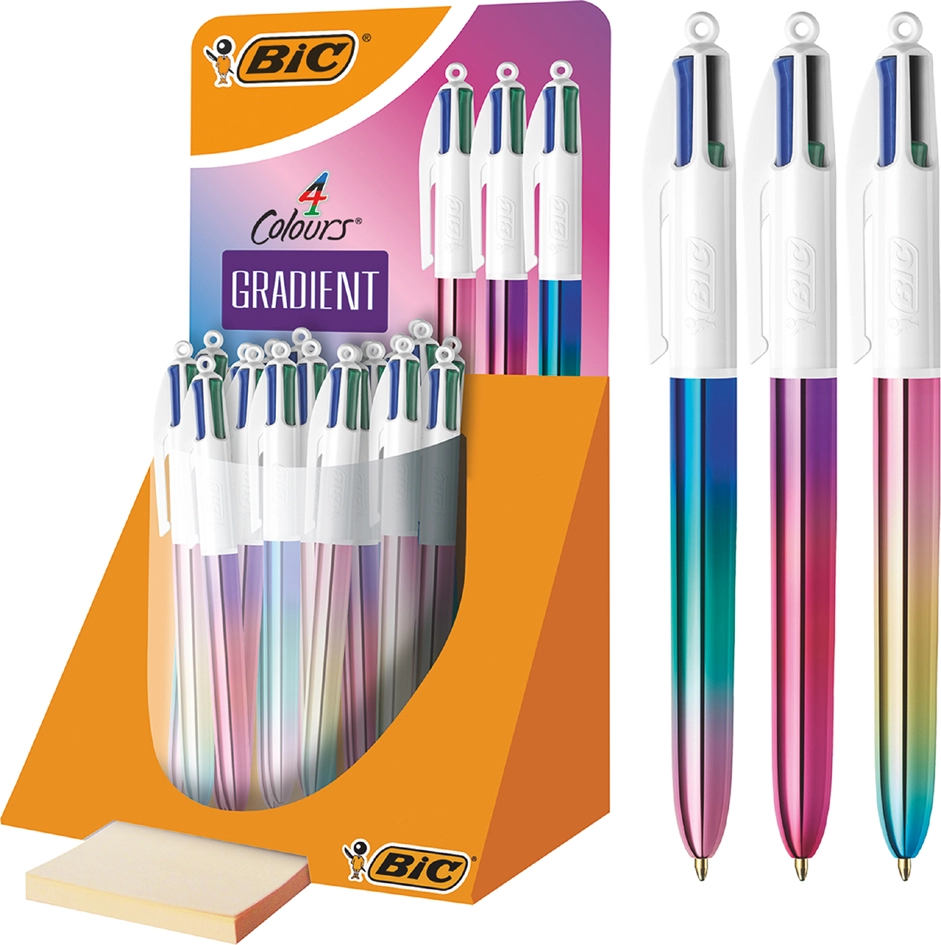 Een bic balpen 4 colours gradient 30stuks display koop je bij NiceSupplies.nl