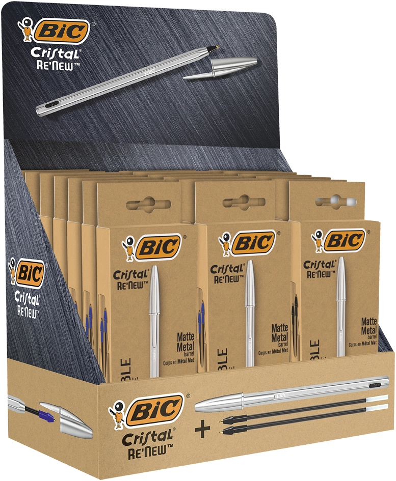 Een bic balpen cristal re'new displaydoos koop je bij NiceSupplies.nl