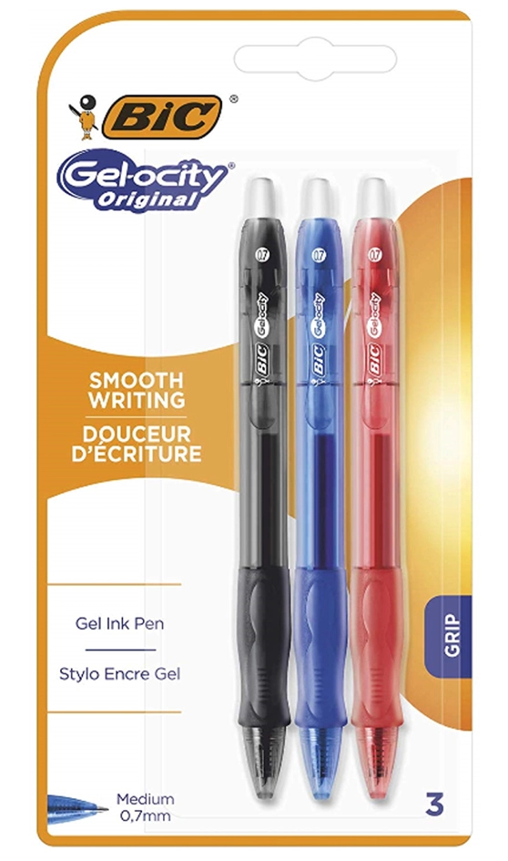 Een bic gelpen gelocity original 3 stuks blister assorti koop je bij NiceSupplies.nl