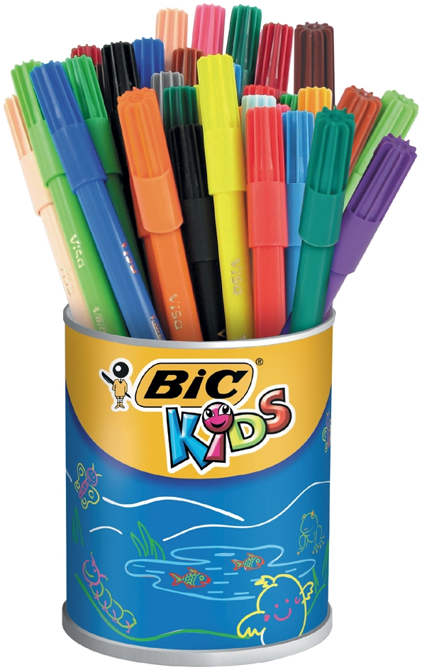 Een bic kids viltstiften visa 36 stuks koker koop je bij NiceSupplies.nl