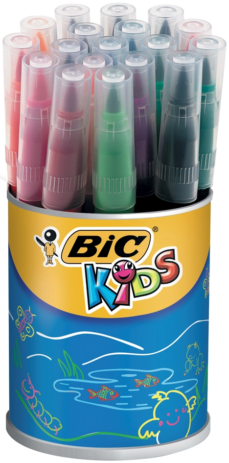 Een bic kids viltstiften visaquarel 18 stuks koker koop je bij NiceSupplies.nl