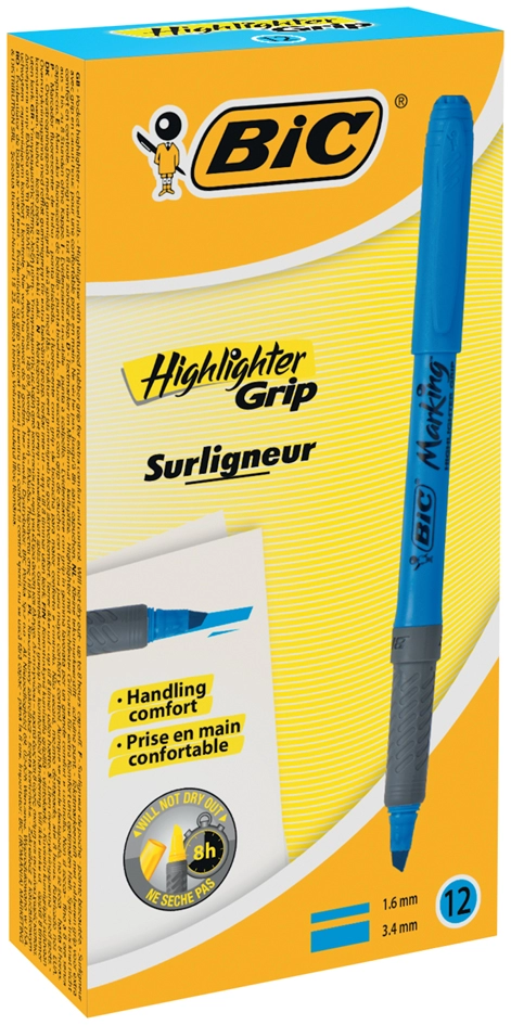 Een bic markeerstift brite liner grip beitelpunt groen koop je bij NiceSupplies.nl