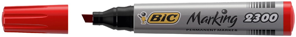 Een bic permanent-marker marking 2300 beitelpunt rood koop je bij NiceSupplies.nl