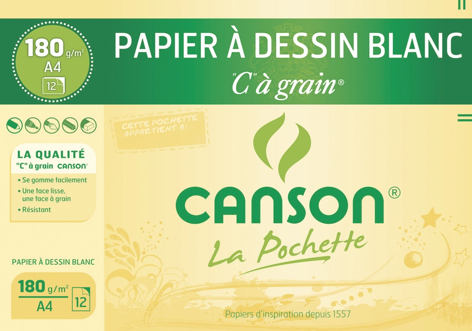 Een canson tekenpapier c grain din a4 180gr koop je bij NiceSupplies.nl