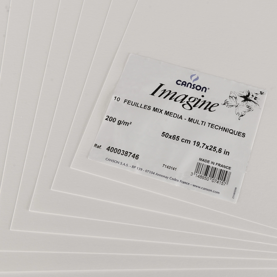 Een canson tekenpapier imagine 500x650mm 200gr wit koop je bij NiceSupplies.nl