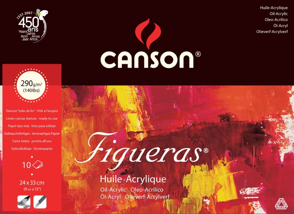 Een canson tekenpapierblok figueras 410x330mm 290gr koop je bij NiceSupplies.nl