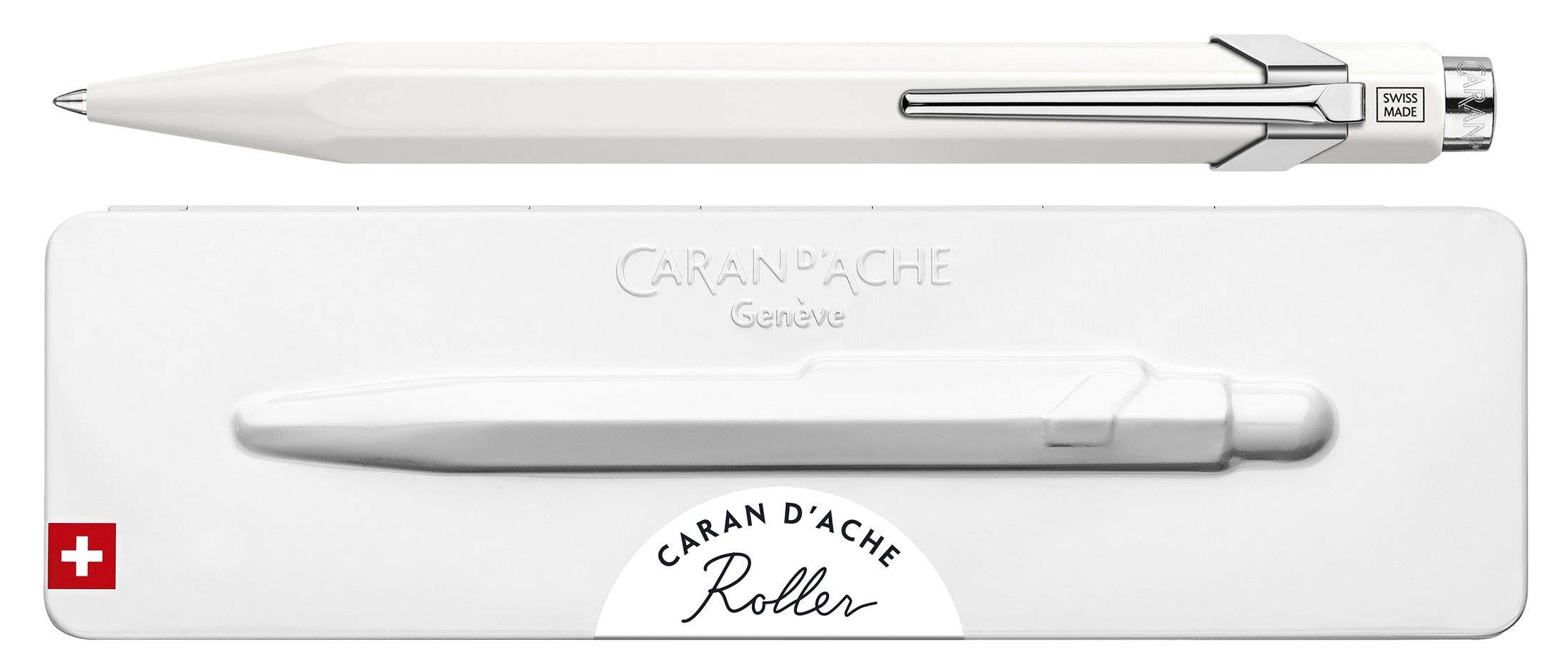 Een caran d'ache rollerpen 849 wit koop je bij NiceSupplies.nl