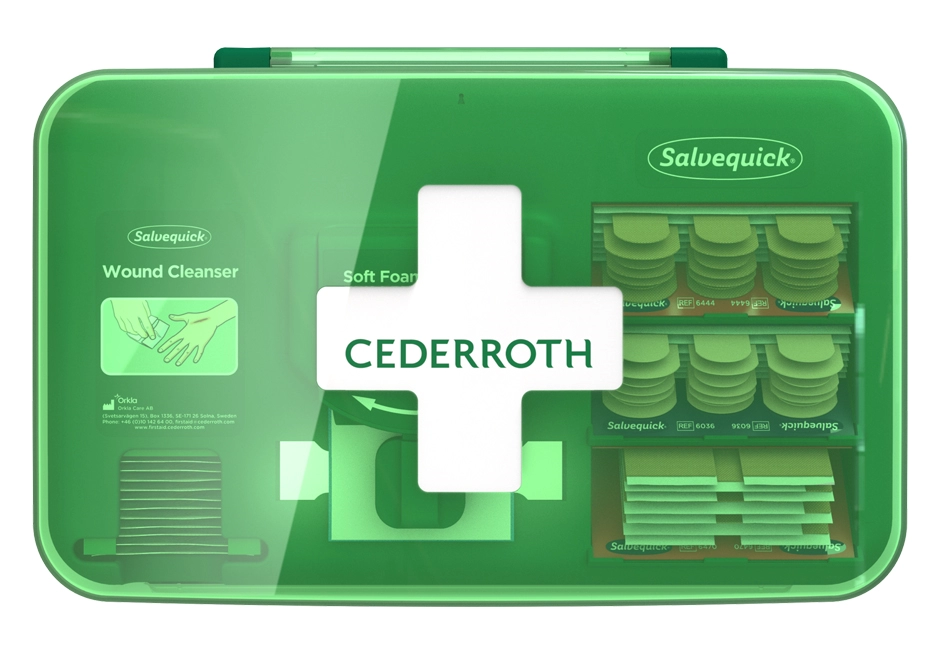 Een cederroth ehbo-set wound care dispenser in dispencer koop je bij NiceSupplies.nl