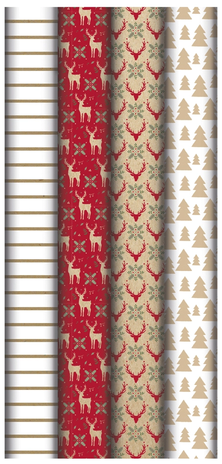 Een clairefontaine kerst-cadeaupapier 'home red' koop je bij NiceSupplies.nl