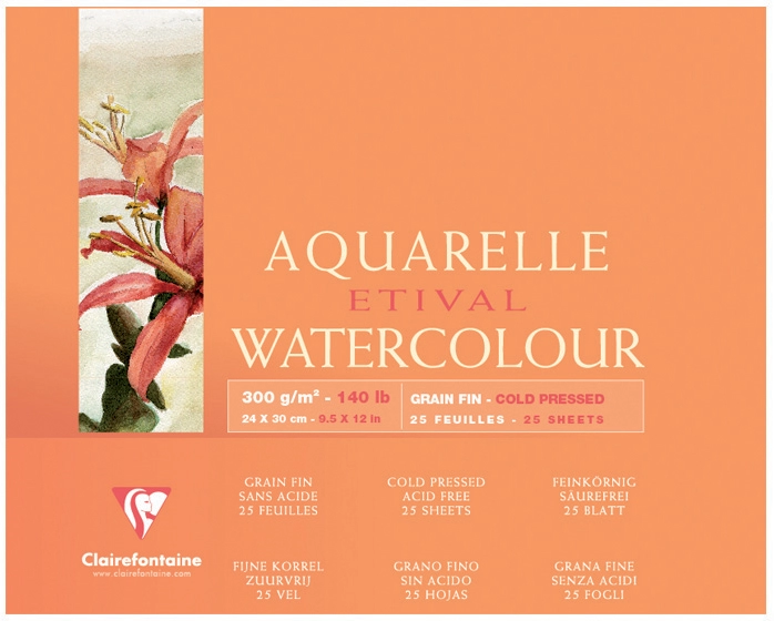 Een clairefontaine kunstenaarblok aquarele etival 100x150mm koop je bij NiceSupplies.nl