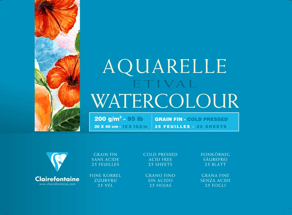 Een clairefontaine kunstenaarblok aquarele etival 180x240mm koop je bij NiceSupplies.nl