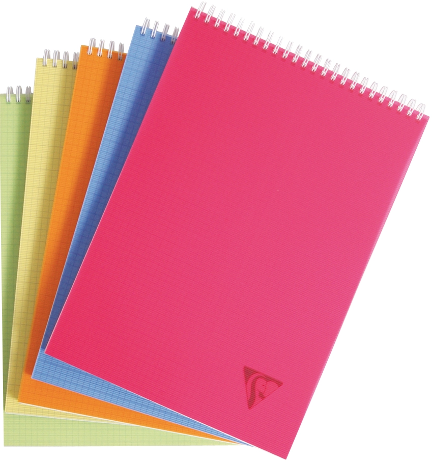 Een clairefontaine spiraal-notitieblok linicolor din a4 geruit koop je bij NiceSupplies.nl