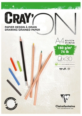 Een clairefontaine tekenpapierblok 'cray'on' din a3 koop je bij NiceSupplies.nl