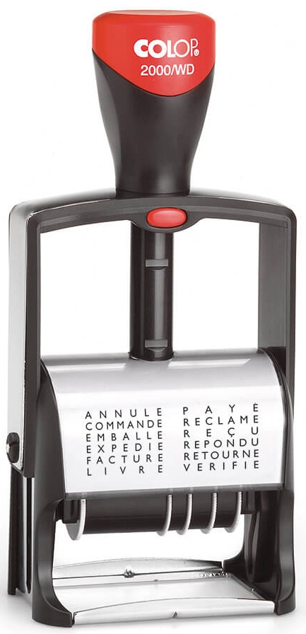 Een colop stativ-wortbandstempel classic line 2000/wd met datum koop je bij NiceSupplies.nl