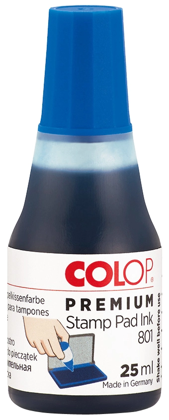 Een colop stempelinkt 801 voor stempelkussen 25 ml blauw koop je bij NiceSupplies.nl