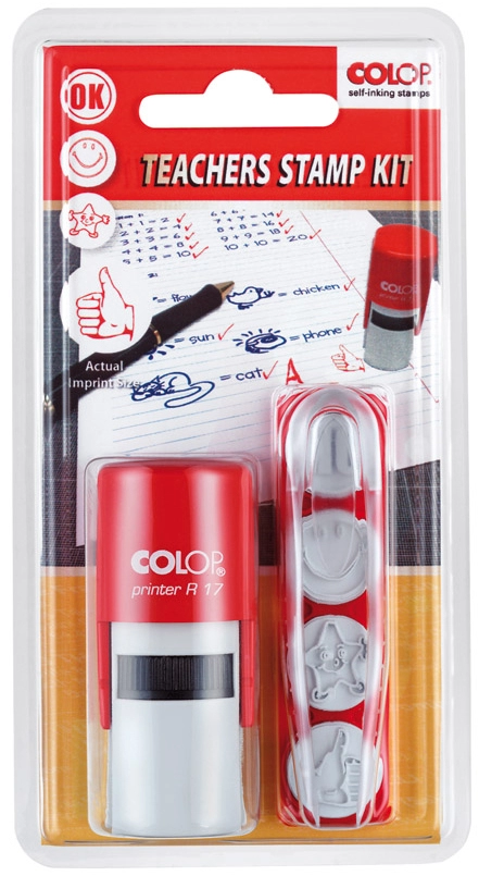 Een colop teachers stempel set motivatie stempel inkl 4 motief e koop je bij NiceSupplies.nl