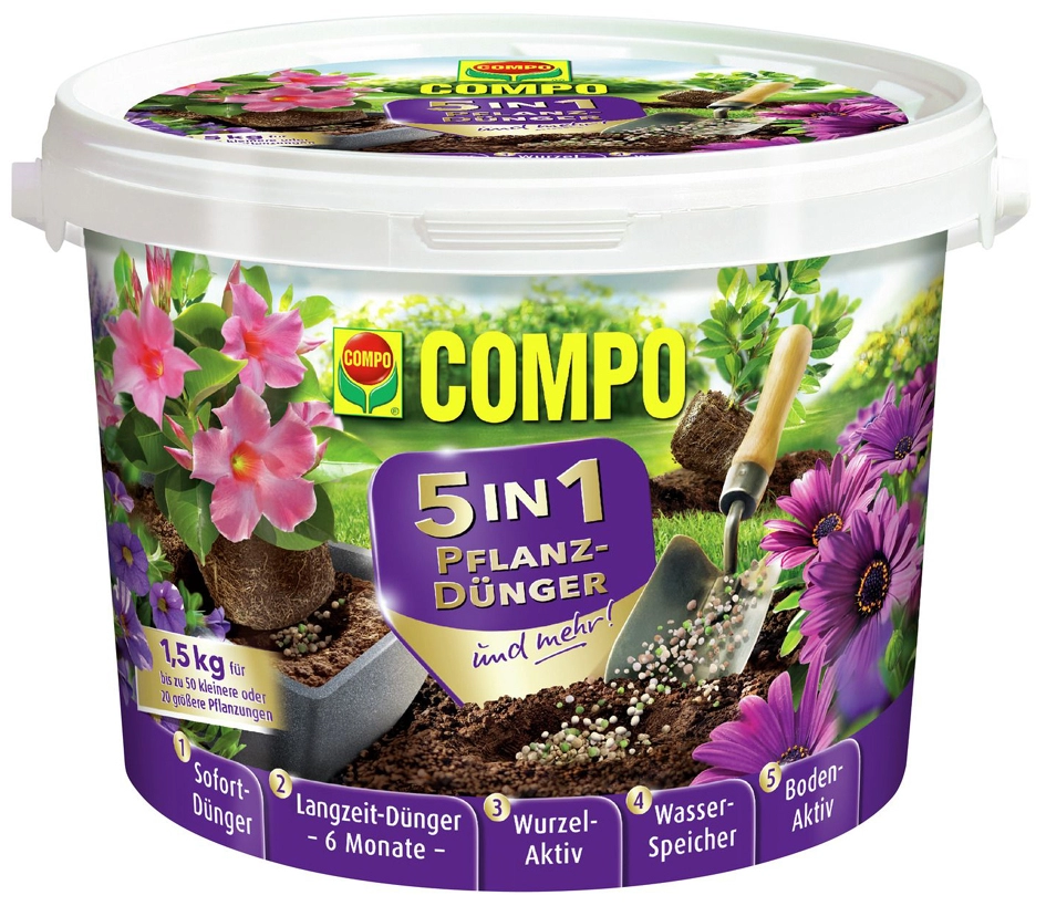 Een compo 5in1 plant-meststof en mehr 1-5 kg emmer koop je bij NiceSupplies.nl