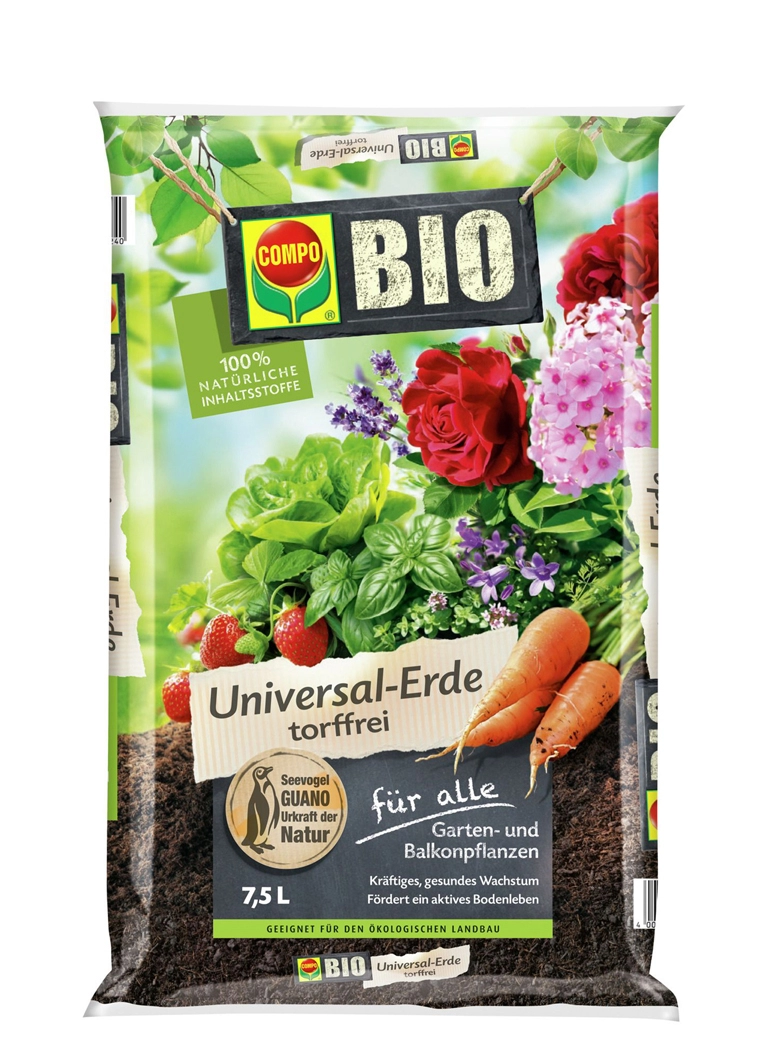 Een compo bio universele aarde turfvrij 40 liter koop je bij NiceSupplies.nl