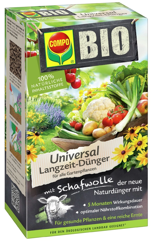 Een compo bio universele langwerkzame meststof met schapenwol 2 kg koop je bij NiceSupplies.nl