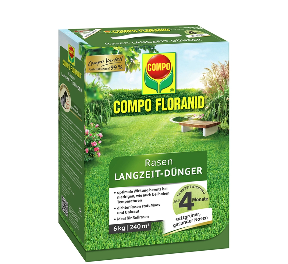 Een compo floranid rasen langwerkzame meststof 12 kg voor 480m2 koop je bij NiceSupplies.nl