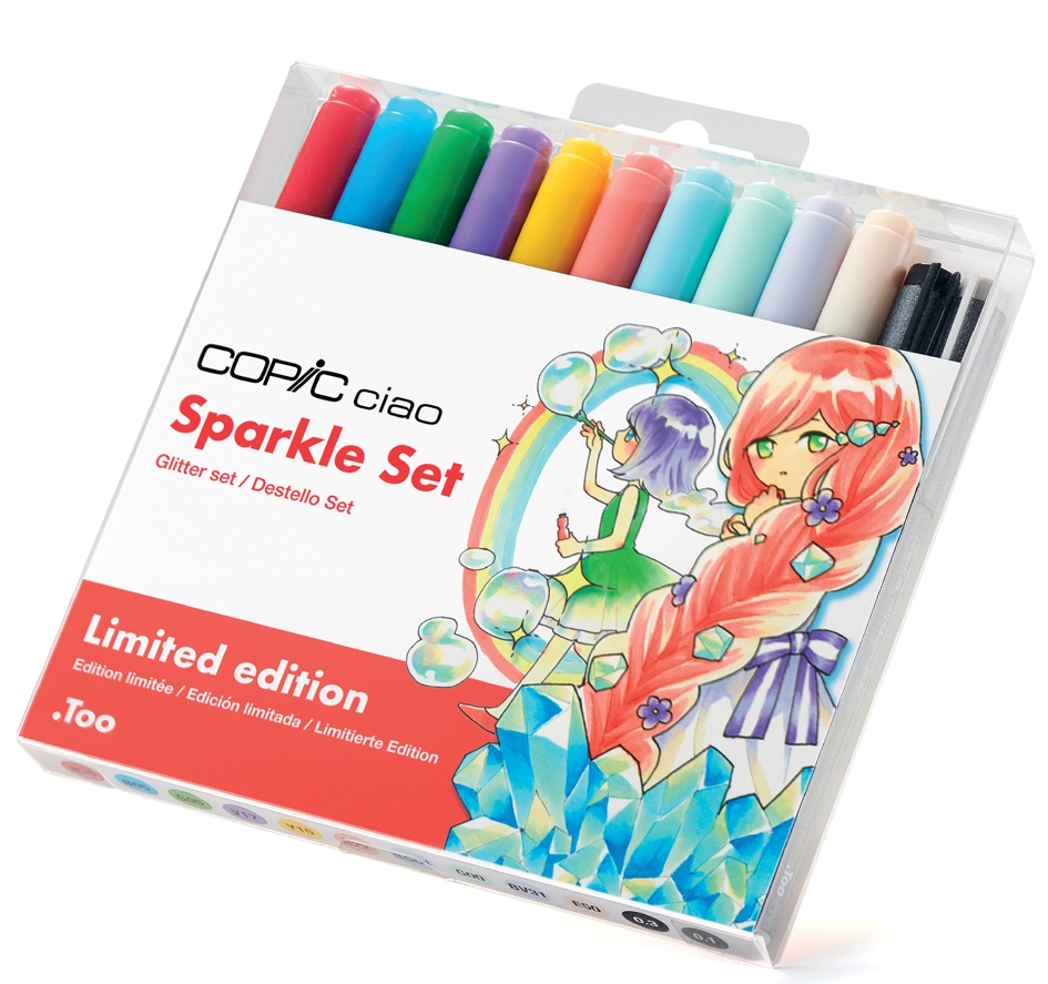 Een copic marker ciao 12 stuks set sparkle koop je bij NiceSupplies.nl