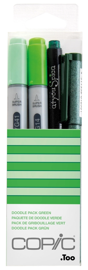 Een copic marker ciao 4 stuks set doodle pak green koop je bij NiceSupplies.nl