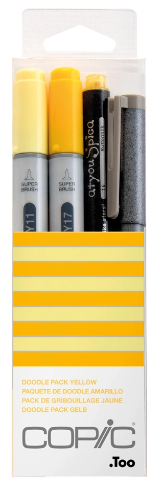 Een copic marker ciao 4 stuks set doodle pak yellow koop je bij NiceSupplies.nl