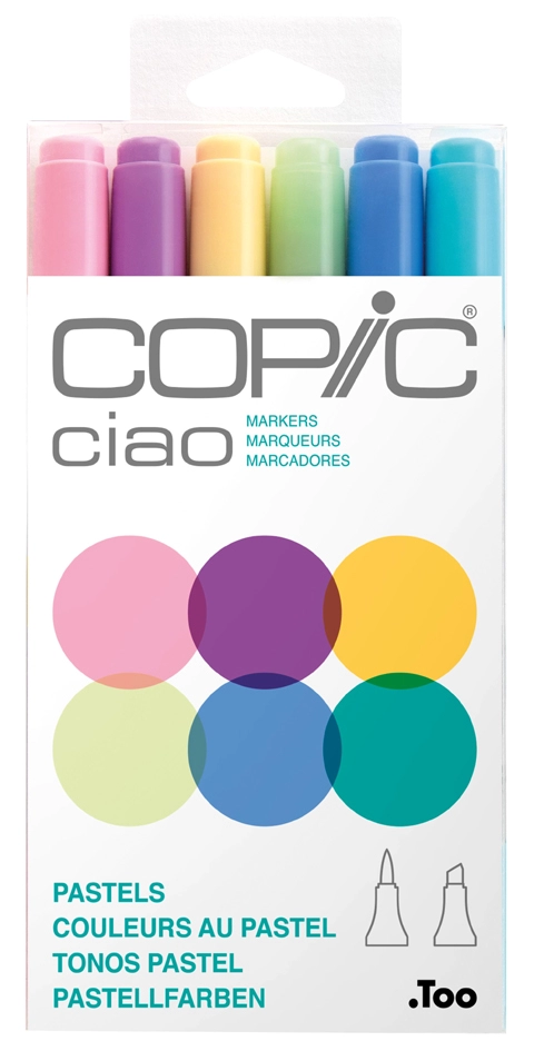 Een copic marker ciao 6 stuks set pastels koop je bij NiceSupplies.nl