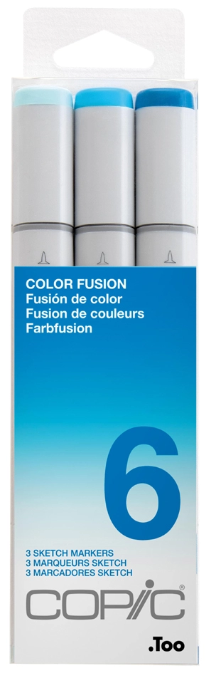 Een copic marker sketch 3 stuks set color fusion 6 koop je bij NiceSupplies.nl