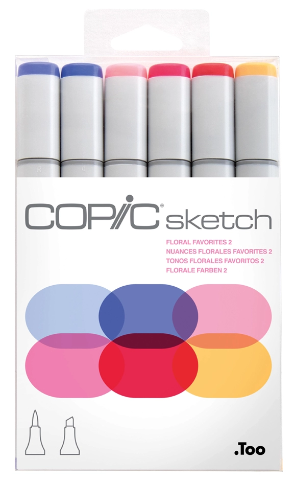 Een copic marker sketch 6 stuks set floral favorite 2 koop je bij NiceSupplies.nl