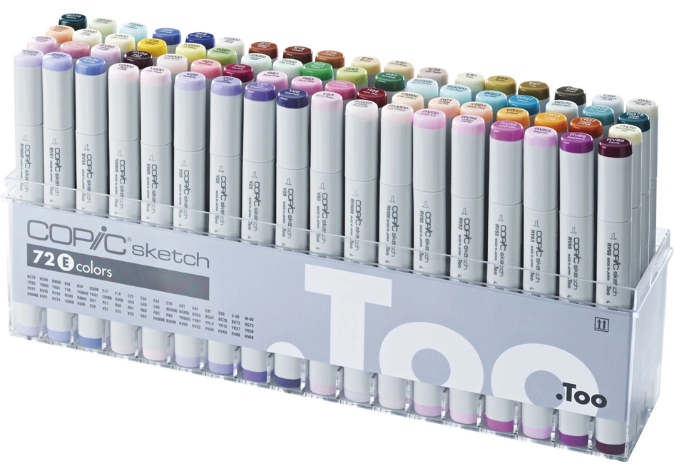 Een copic marker sketch 72 stuks set e koop je bij NiceSupplies.nl