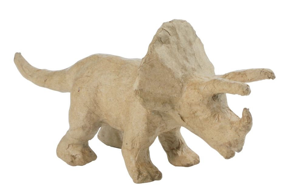 Een décopatch papier-mache-figuur triceratops 90 mm koop je bij NiceSupplies.nl