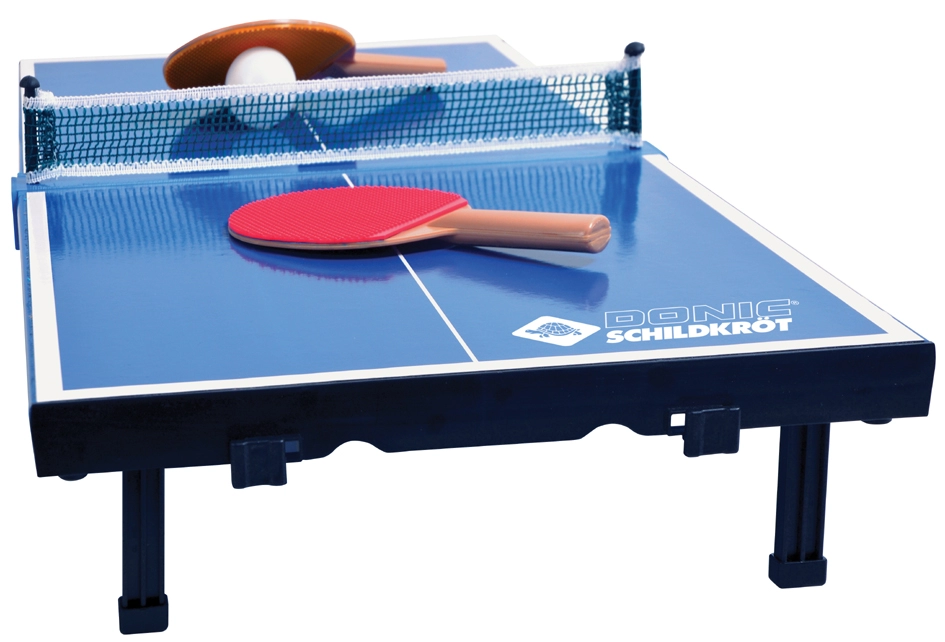 Een donic schildkrot mini-tafeltennis tafel-set blauw koop je bij NiceSupplies.nl