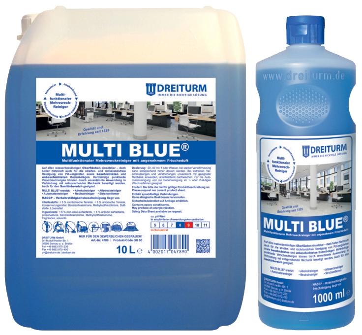 Een dreiturm universeelreiniger multi blue 10 liter koop je bij NiceSupplies.nl