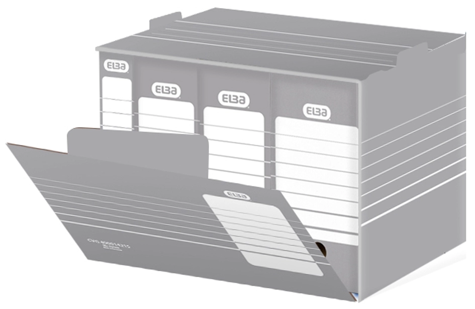 Een elba archief-container tric voor a4 en a3 grijs-wit koop je bij NiceSupplies.nl