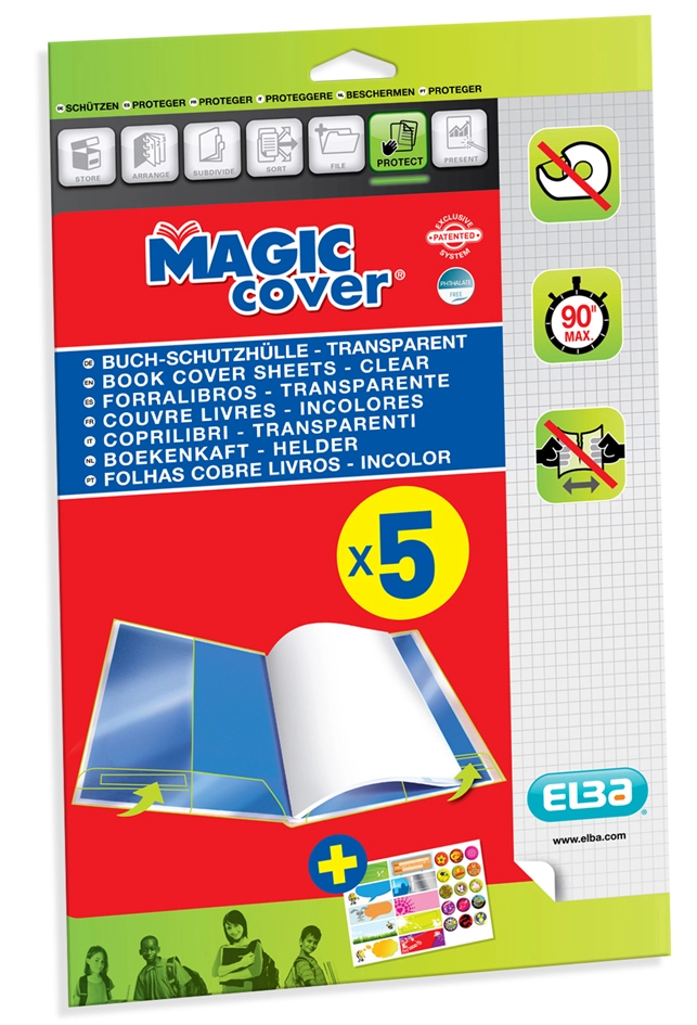 Een elba boekschoner magic cover inhoud 5 vel koop je bij NiceSupplies.nl