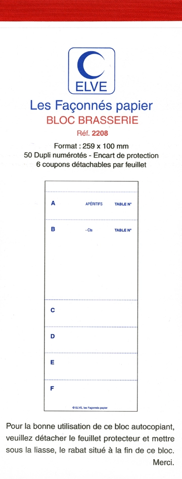 Een elve blok brasserie duplo 50 vel doorslages koop je bij NiceSupplies.nl