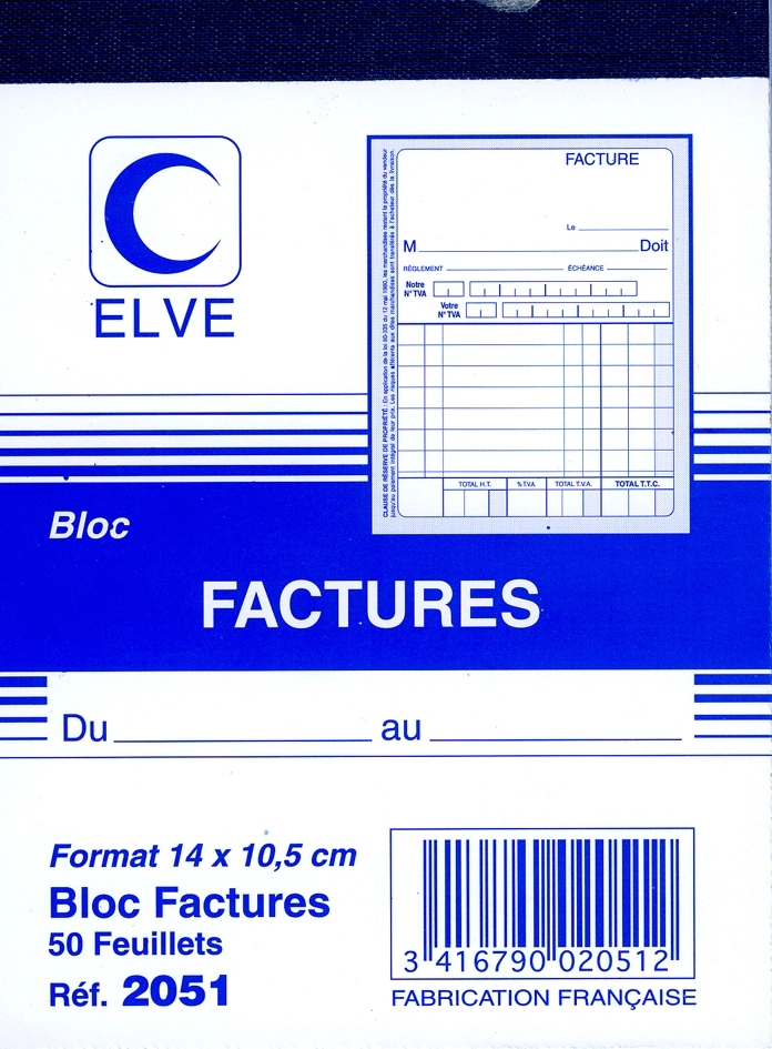 Een elve blok factures 140x105mm 50 vel koop je bij NiceSupplies.nl