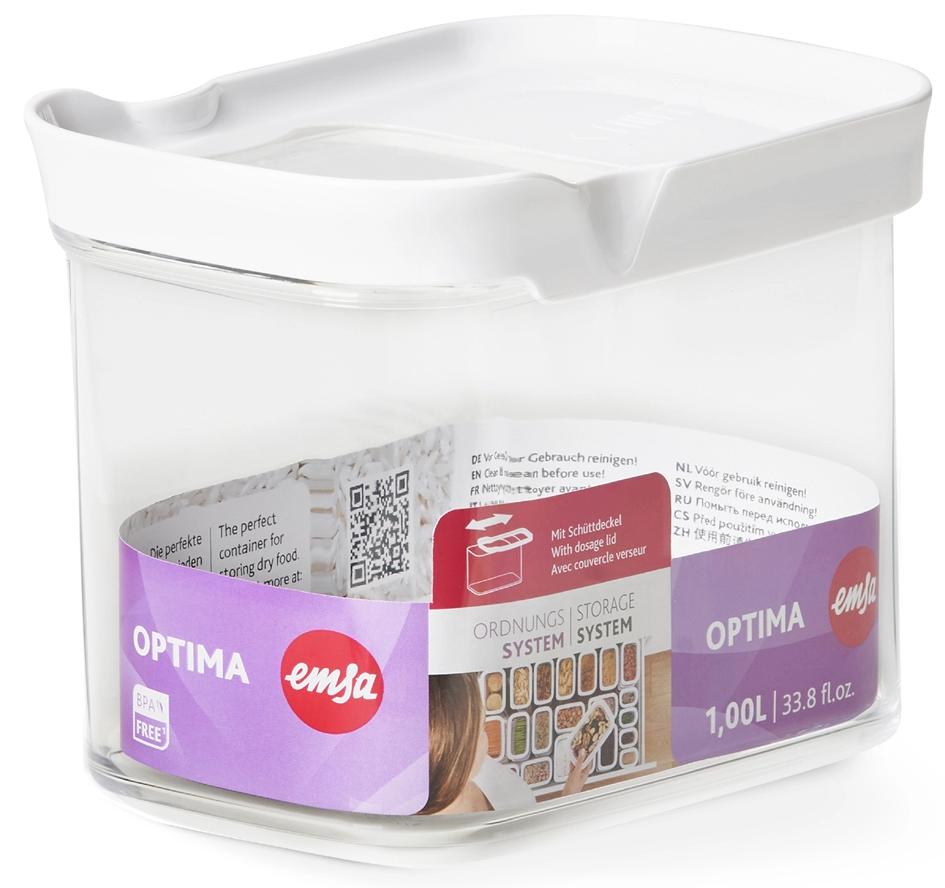 Een emsa vershouddoos / bewaardoos optima 1,0 liter koop je bij NiceSupplies.nl