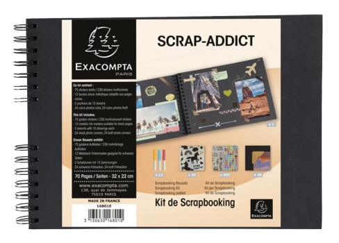 Een exacompta scrapbooking-set scrap addict lichtbruin koop je bij NiceSupplies.nl