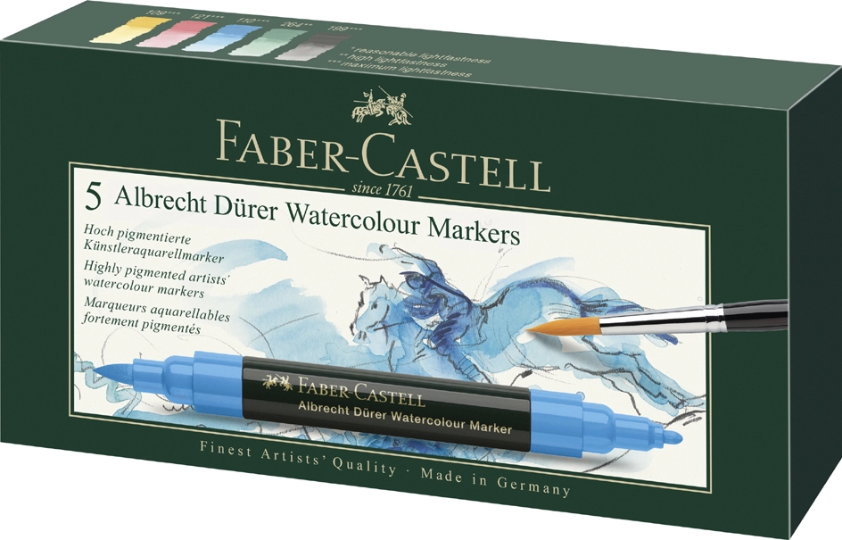 Een faber-castell aquarelmarker albrecht durer 10 stuks etui koop je bij NiceSupplies.nl