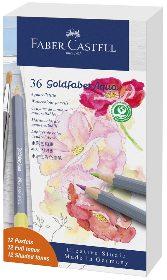 Een faber-castell aquarelstifte goldfaber 36 stuks geschenkset koop je bij NiceSupplies.nl