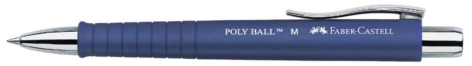 Een faber-castell balpen met drukknop poly bal blauw koop je bij NiceSupplies.nl