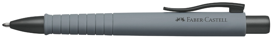 Een faber-castell balpen met drukknop poly bal xb stone grey koop je bij NiceSupplies.nl