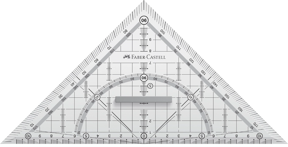 Een faber-castell geodriehoek grip groot met grip koop je bij NiceSupplies.nl