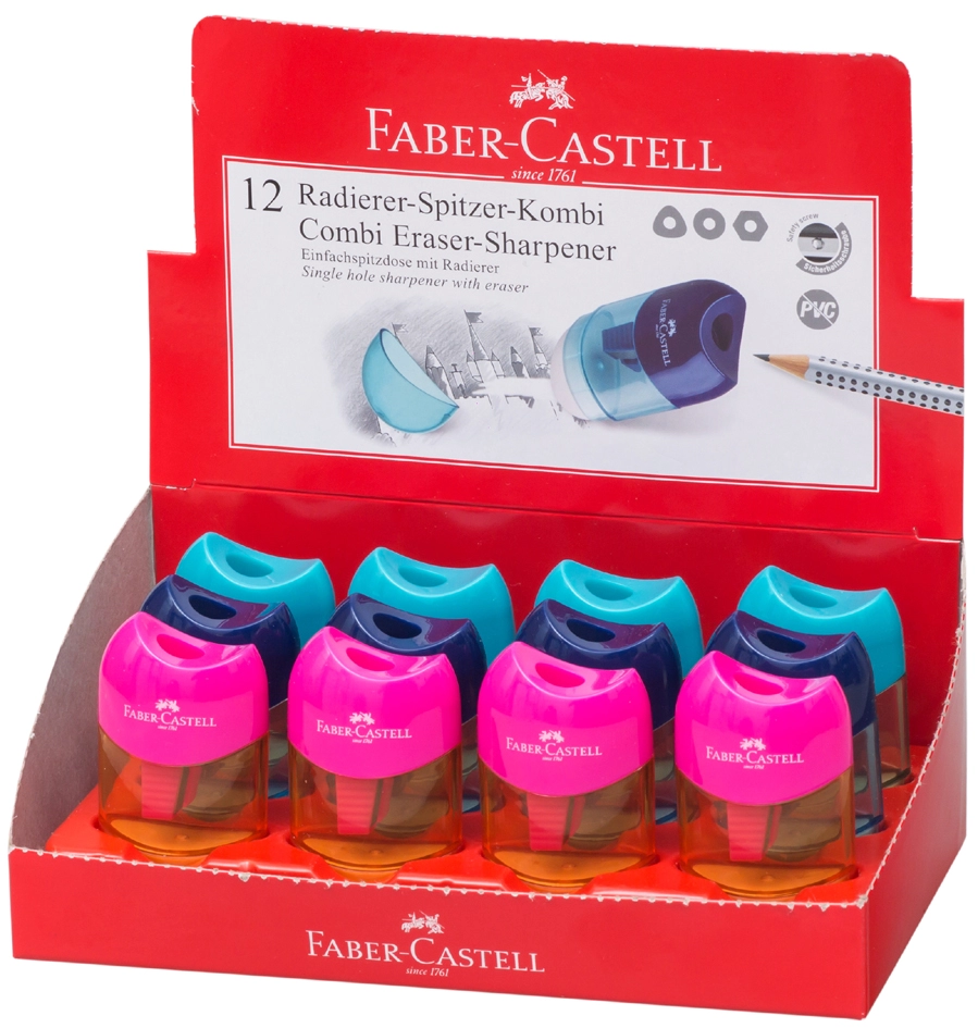 Een faber-castell gum-puntr-combi mini in display koop je bij NiceSupplies.nl