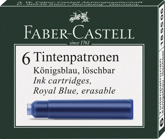 Een faber-castell inktpatronen standaard zwart koop je bij NiceSupplies.nl