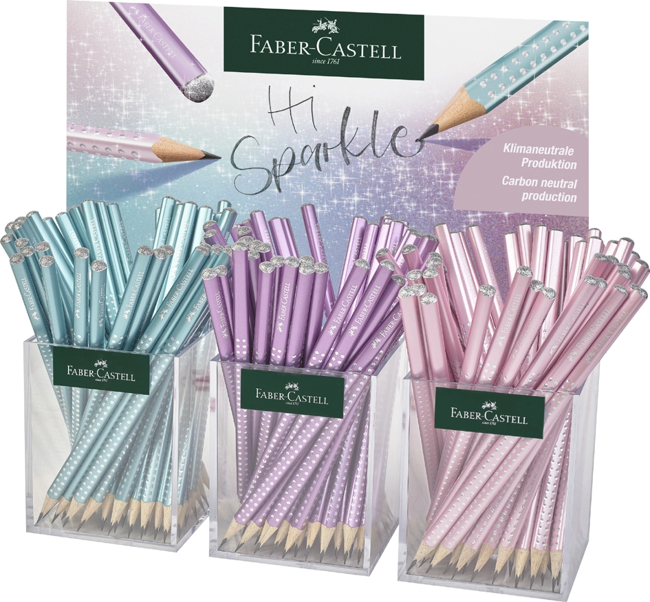 Een faber-castell potlood grip sparkle cosmic 3stuks koker koop je bij NiceSupplies.nl