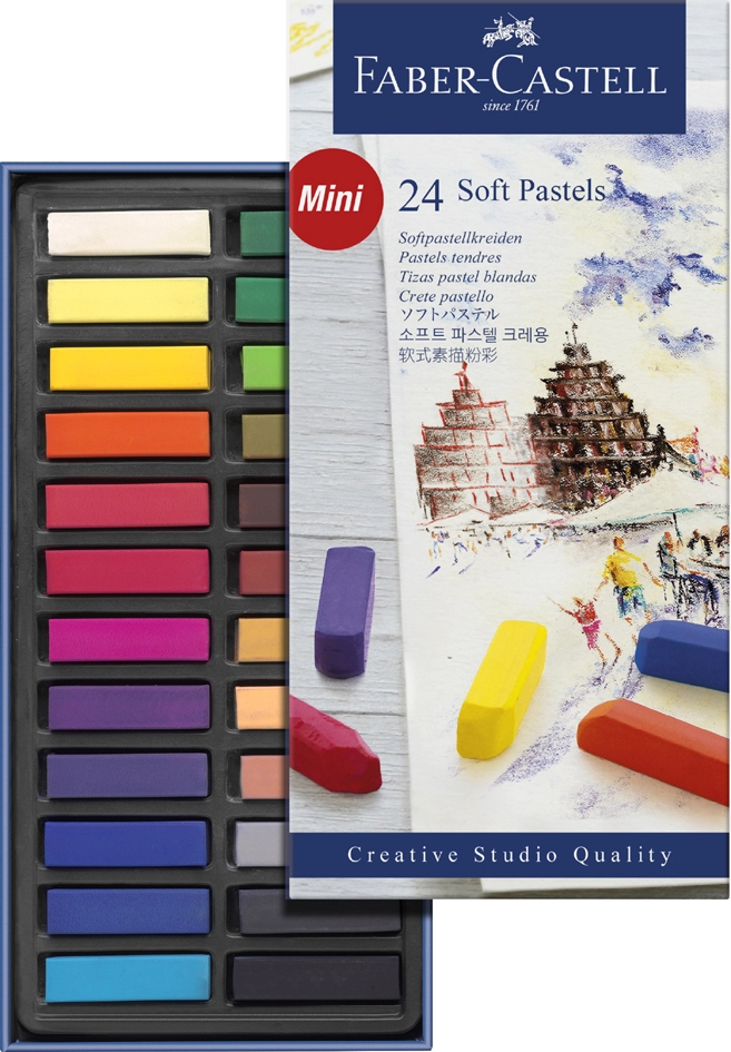 Een faber-castell soft pastelkrijt creatief studio 24 stuks etui koop je bij NiceSupplies.nl