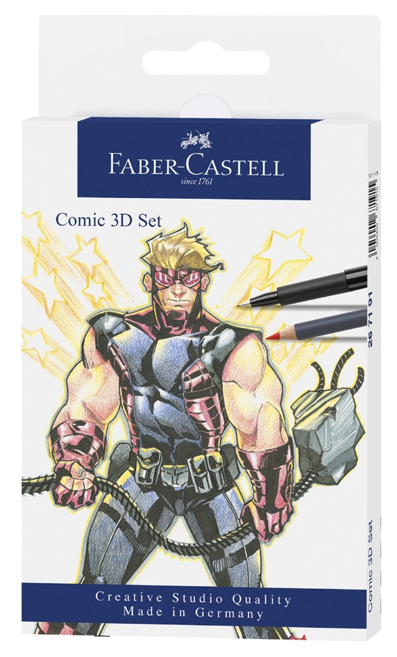 Een faber-castell tekenpen pitt artist pen 11stuk etui comic koop je bij NiceSupplies.nl